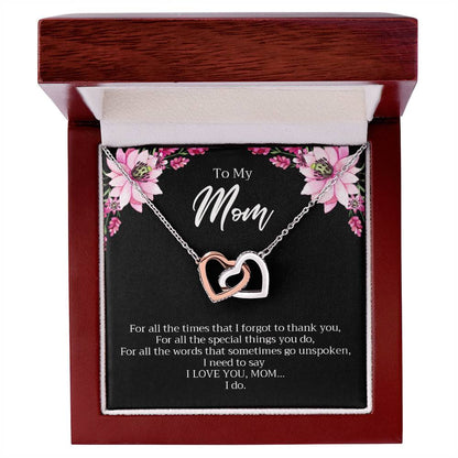 Interlocking Heart Necklace For Mom Interlocking Hearts Necklace