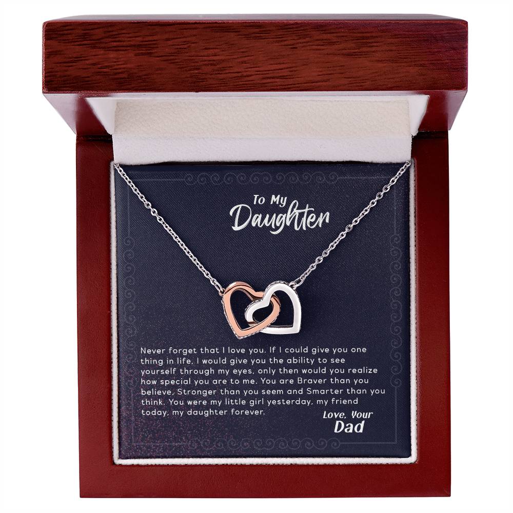See Yourself Through My Eyes - Interlocking Hearts Necklace