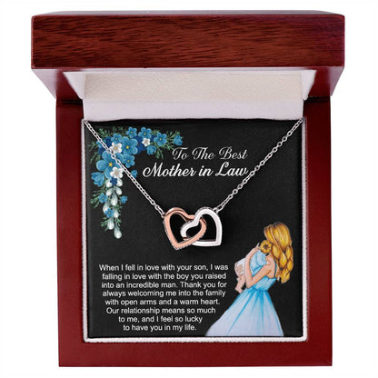 To My Future Mother In Law Gifts Mother In Law Necklace Interlocking Hearts Necklace