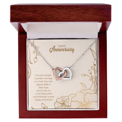 Anniversary Edition A Perfect Marriage - Interlocking Hearts Necklace