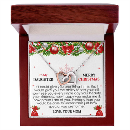 Christmas Gifts For Loving Daughter From Mom Interlocking Hearts Necklace