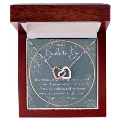 Engagement Gift For Bride To Be Future Wife Necklace Bride To Be Necklace Gift For Bride Sentimental Gift For Future Bride Fiance Gift Interlocking Hearts Necklace