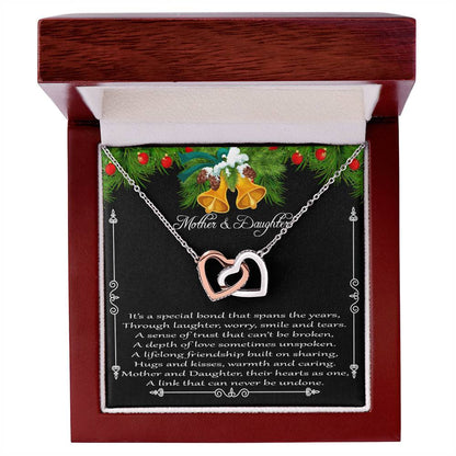 Mother & Daughter - It'S A Special Bond Interlocking Hearts Necklace