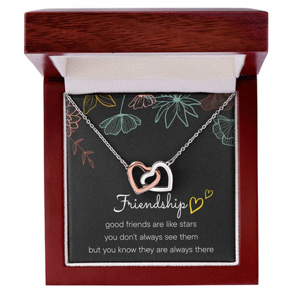 Best Friend Gifts Interlocking Heart Necklace Friendship Necklaces Best Friend Necklaces Friendship Necklaces For Interlocking Hearts Necklace