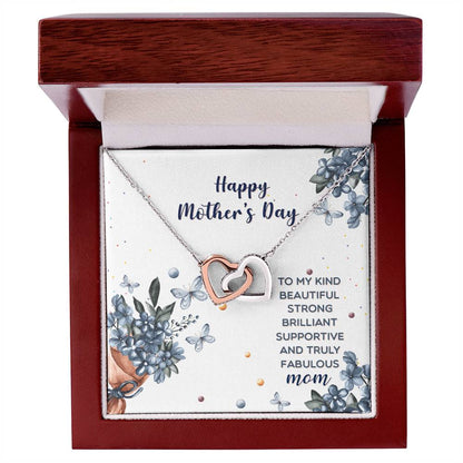 Interlocking Hearts To My Kind Beautiful Strong Brilliant Supportive And Truly Fabulous Mom Interlocking Hearts Necklace