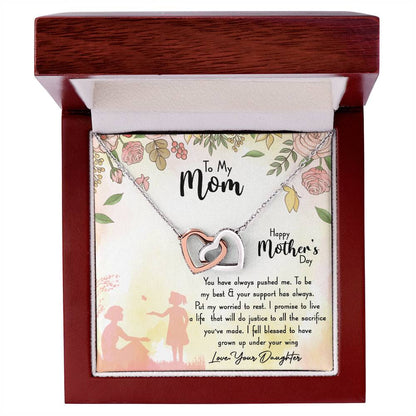 To My Mom Interlocking Hearts Necklace