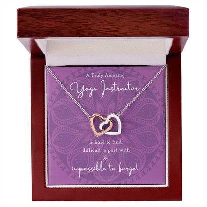 Gift For Yoga Instructor Yoga Instructor Appreciation Gift A Truly Amazing Yoga Instructor Gift Interlocking Hearts Necklace