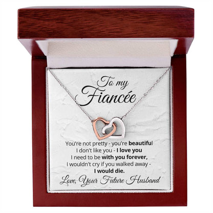 Fiancee Necklace Gift Linked Hearts Interlocking Hearts Necklace