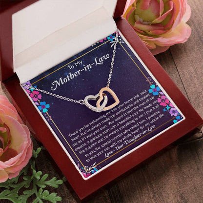 To My Mother In Law - You'Re A Special Woman - Necklace Interlocking Hearts Necklace