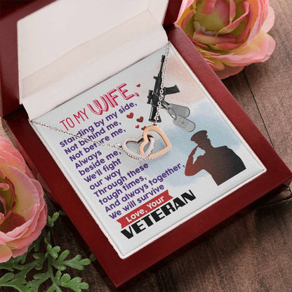 Veteran'S Wife - Interlocking Heart Necklace Interlocking Hearts Necklace