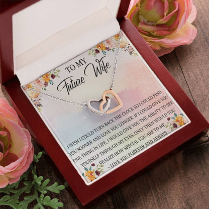 Future Wife Necklace To My Future Wife Interlocking Hearts Necklace Future Wife Birthday Gift Girlfriend Necklace Girlfriend Necklace