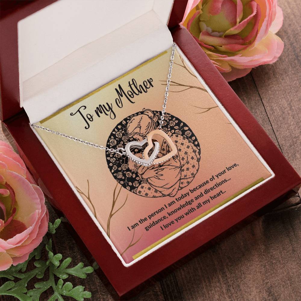 To My Mother - Interlocking Hearts Necklace