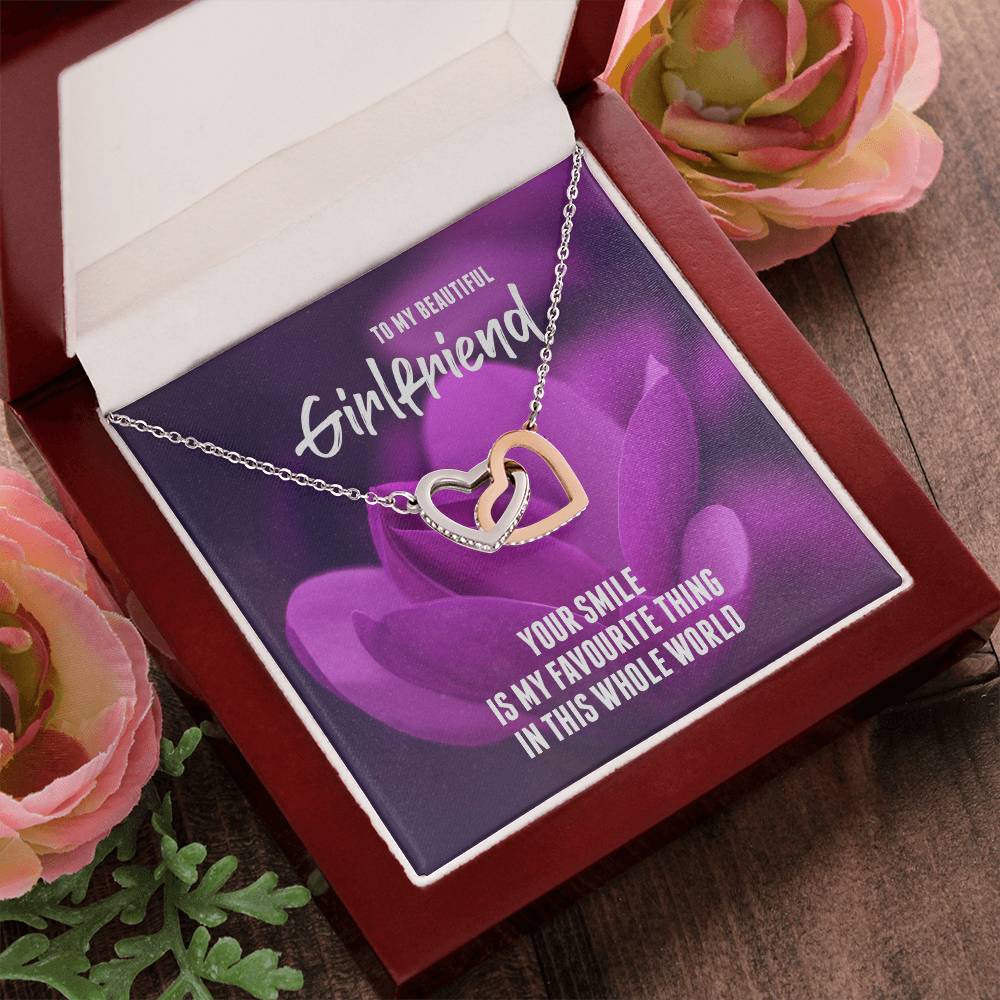 Interlocking Hearts - To My Beautiful Girlfriend Interlocking Hearts Necklace