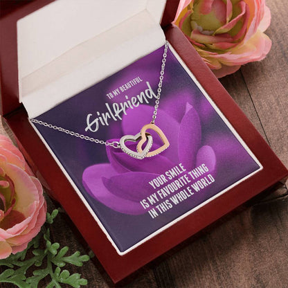 Interlocking Hearts - To My Beautiful Girlfriend Interlocking Hearts Necklace