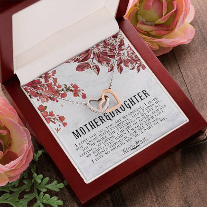 Mother & Daughter Necklace-Interlocking Heart Interlocking Hearts Necklace