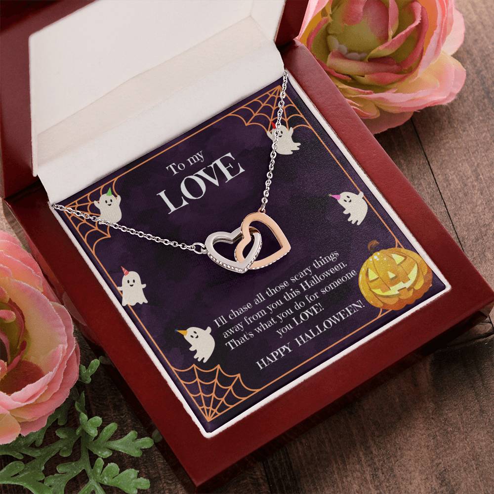 To My Love Spooky Interlock Necklace Interlocking Hearts Necklace