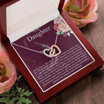Interlocking Hearts Necklace Daughter Gift From Mom To Daughter Personalized Necklace For Daughter Gift For Daughter From Mom Daughter Gift