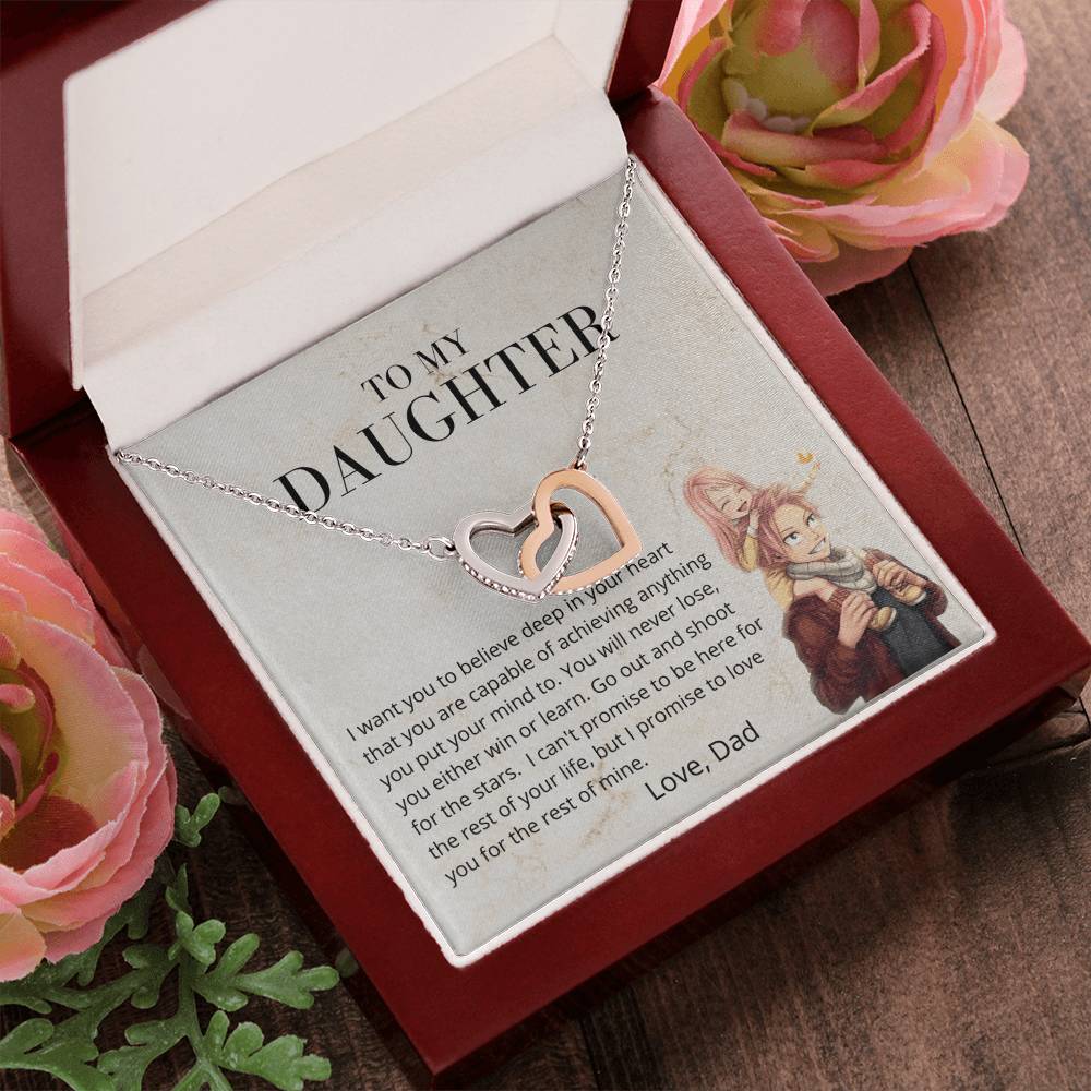 You Can Do Anything - Necklace Interlocking Hearts Necklace