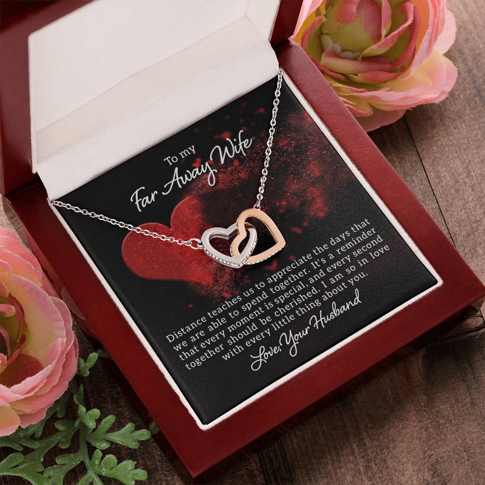 To My Wife Necklace Anniversary Gift For Wife Birthday Gift For Wife Gift For Wife Necklace For Wife Gift For Wife Birthday Interlocking Hearts Necklace