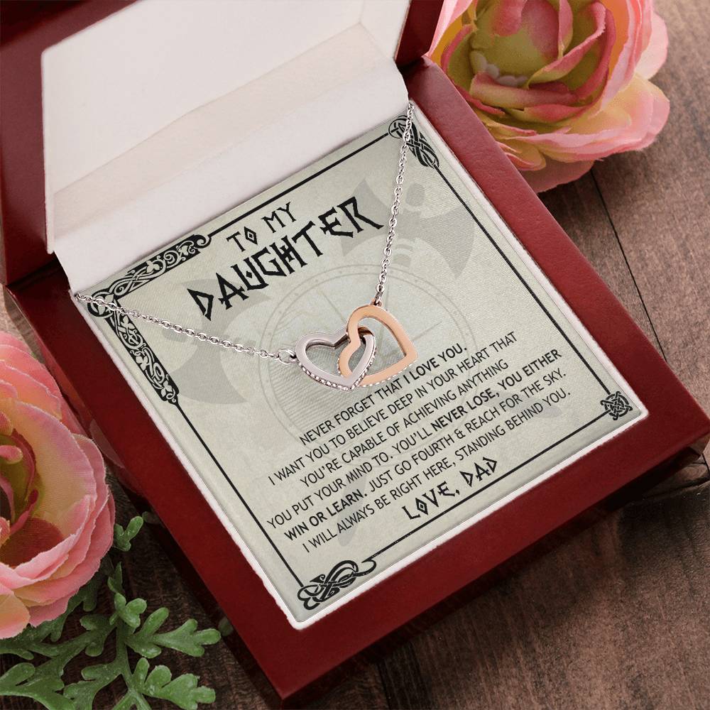 Meaningful Gift For Daughter From Dad Interlocking Hearts Necklace