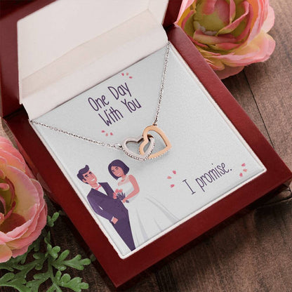 To My Future Wife - Interlocking Hearts Luxury Lovecube Interlocking Hearts Necklace