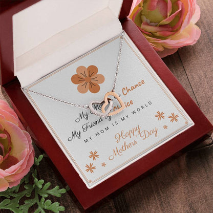 My Mother By Chance Interlocking Hearts Necklace