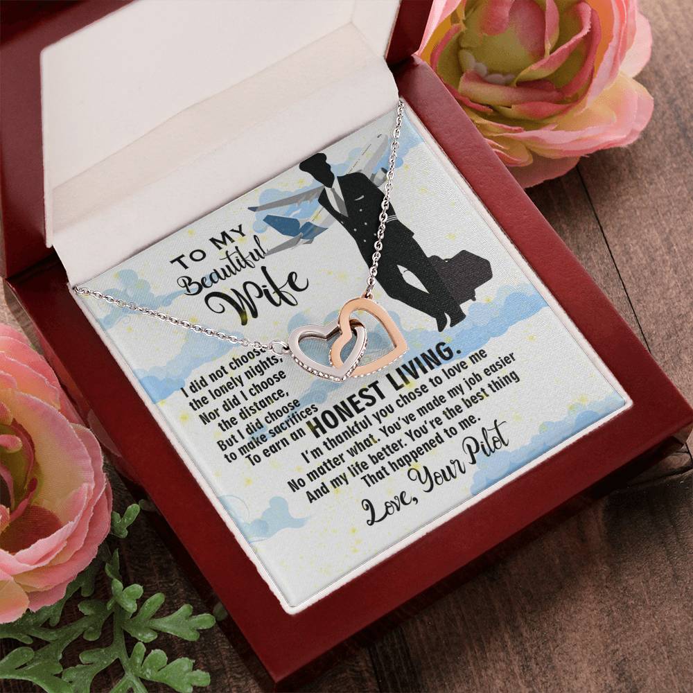 Pilot'S Wife - Interlocking Heart Necklace Interlocking Hearts Necklace