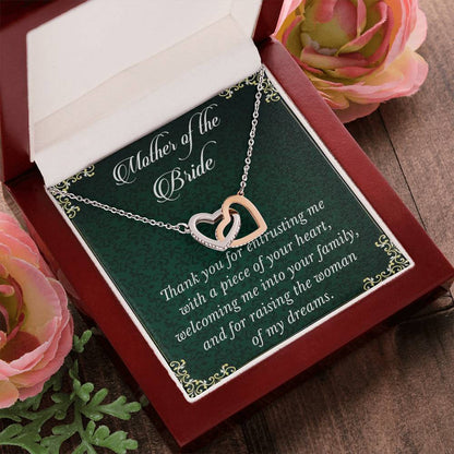 Mother Of The Bride Gift Personalized Mother Of The Bride Wedding Gift Mom Wedding Gift Mother Of The Bride Necklace Interlocking Hearts Interlocking Hearts Necklace