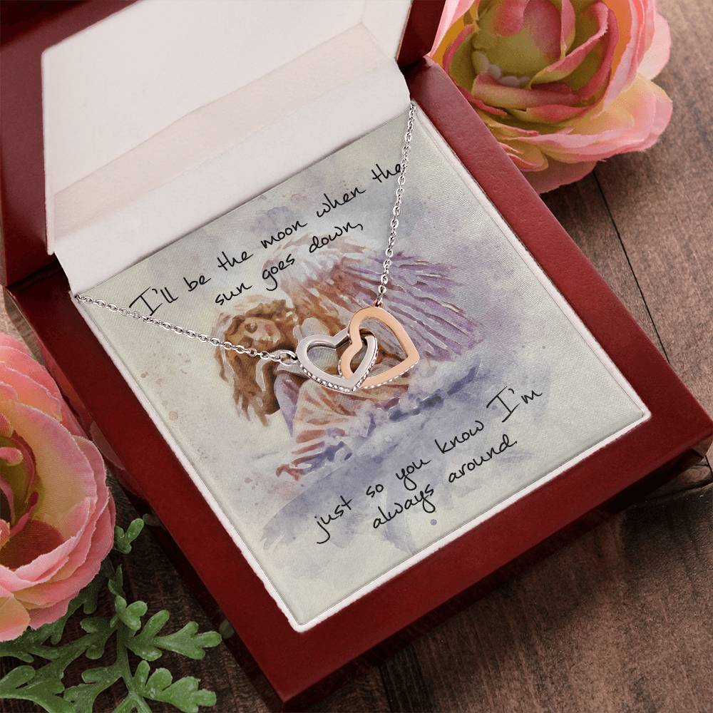 Interlocking Hearts Necklace – Angel Message Card