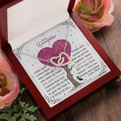 To My Daughter Interlocking Hearts Necklace