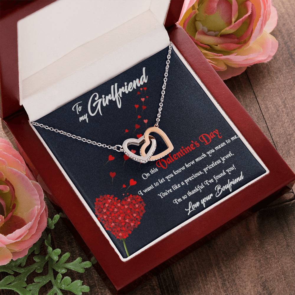 Best Valentine'S Day Gift For Her Interlocking Hearts Necklace
