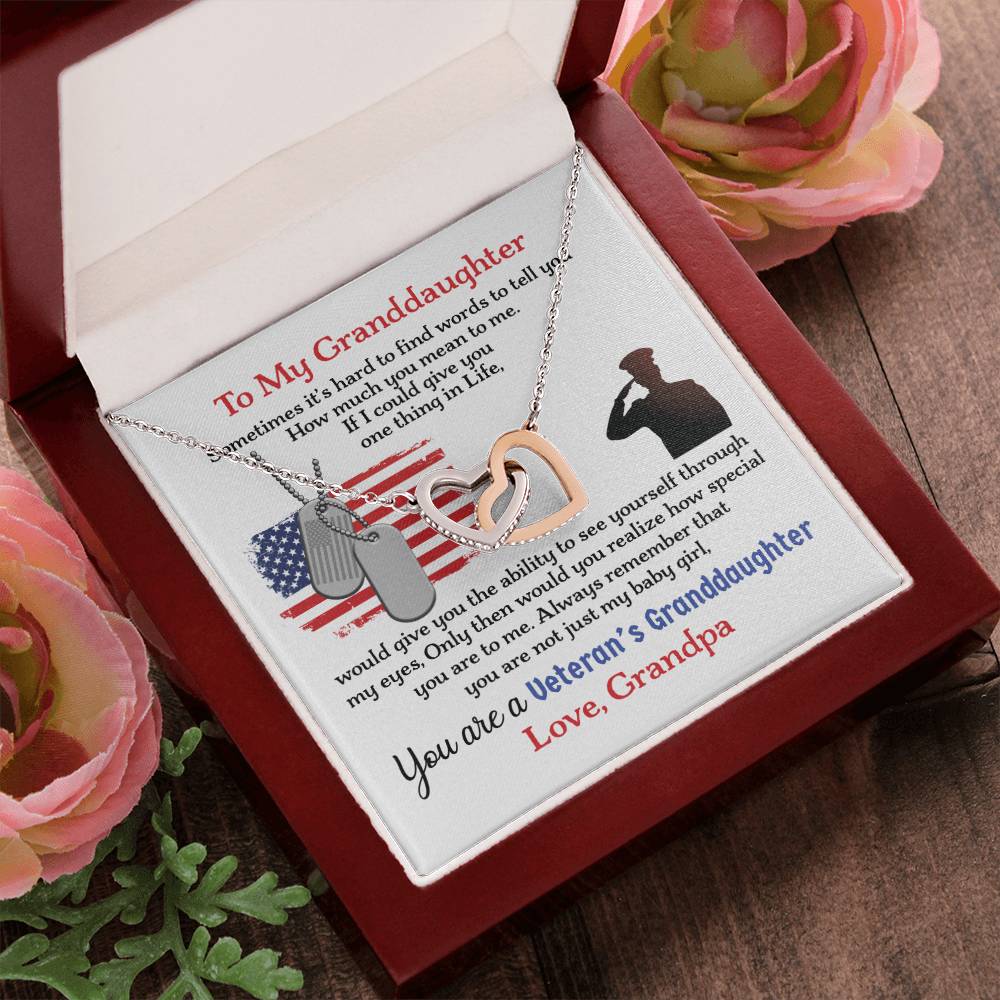Veteran'S Granddaughter - Interlocking Heart Necklace Interlocking Hearts Necklace