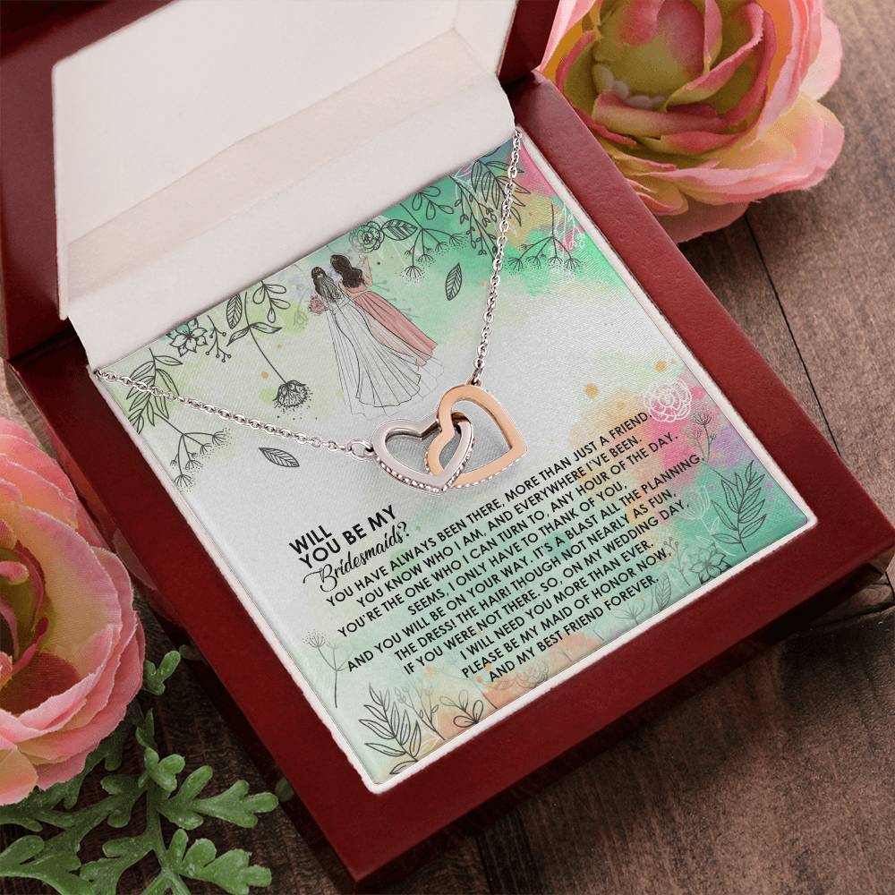 Interlocked Necklace For Bridesmaid Interlocking Hearts Necklace