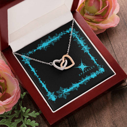 Xparkles Interlocking Hearts Necklace