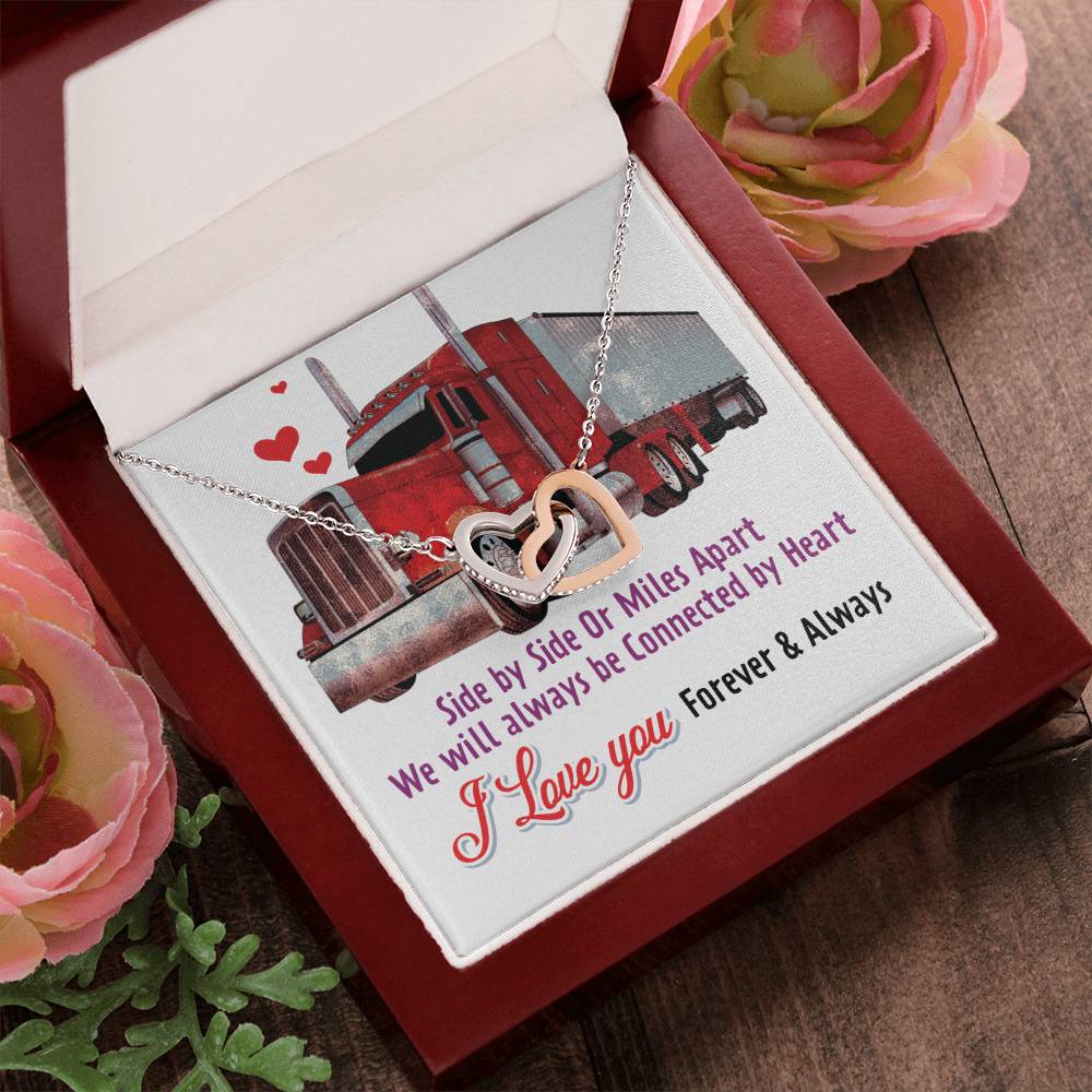 Trucker'S Wife-Interlocking Heart Necklace Interlocking Hearts Necklace