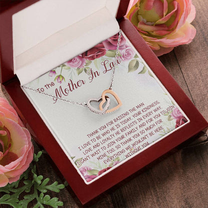 Mother In Law Necklace Gift Mother Of The Groom Jewelry Box Gift Mother In Law Wedding Gift Mother In Law Interlocking Hearts Necklace