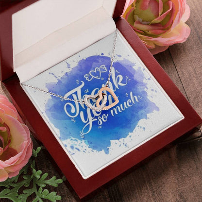 Thank You Interlocking Hearts Necklace