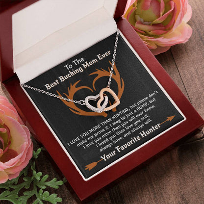 Best Bucking Mom Ever - Necklace - Mother'S Day Interlocking Hearts Necklace