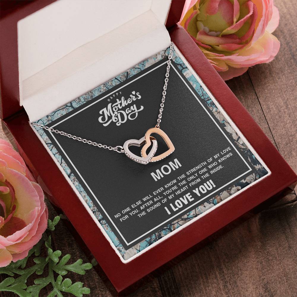 Happy Mother'S Day Gift For Mom Interlocking Hearts Necklace