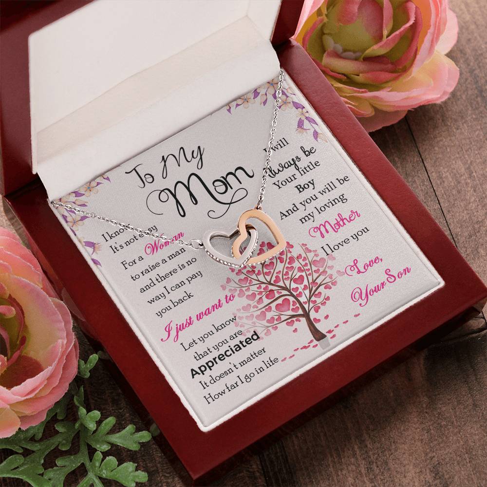 Mothers Day Gift From Daughter Son - Mother Necklace Gifts For Mom Mom Necklace Interlocking Hearts Interlocking Hearts Necklace