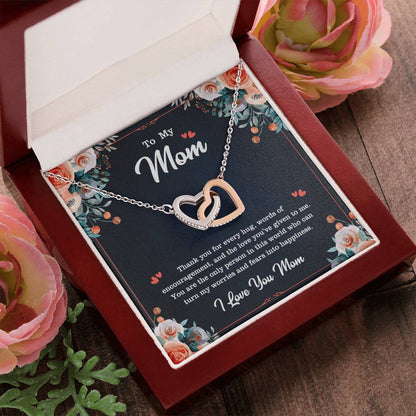 Heart Neckless For Mother'S Day Interlocking Hearts Necklace