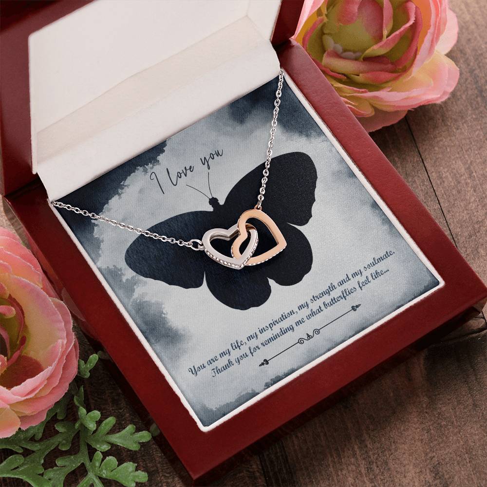Interlocking Hearts Butterfly Interlocking Hearts Necklace