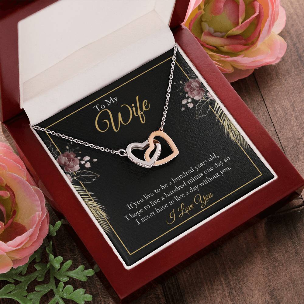 Anniversary Gift Interlocking Hearts - To My Wife Necklace Birthday Gift For Wife Necklace For Wife Gift For Wife Birthday Interlocking Hearts Necklace