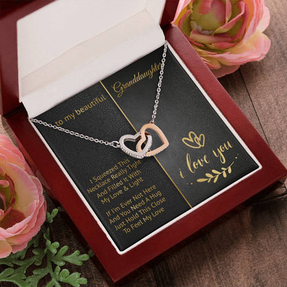 To My Beautiful Granddaughter - Love And Light - Interlocking Hearts Necklace