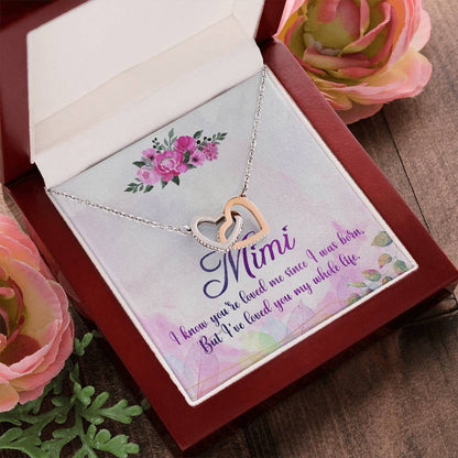 Mimi Interlocking Hearts Necklace Message Card