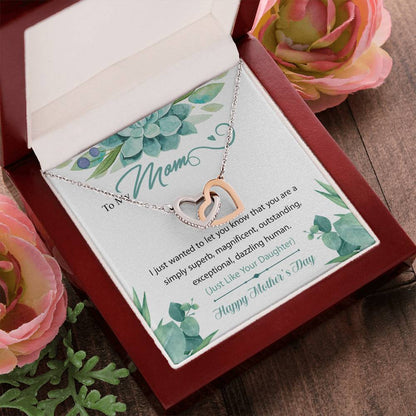 Interlocking Hearts To My Mom I Just Wanted To Let You Know That You Are A Simply Superb Interlocking Hearts Necklace