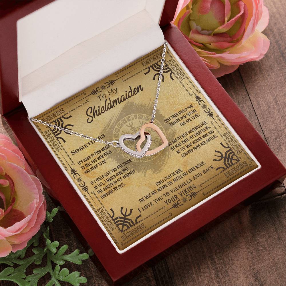 Interlocking Heart - I Love You To Valhalla And Back Interlocking Hearts Necklace