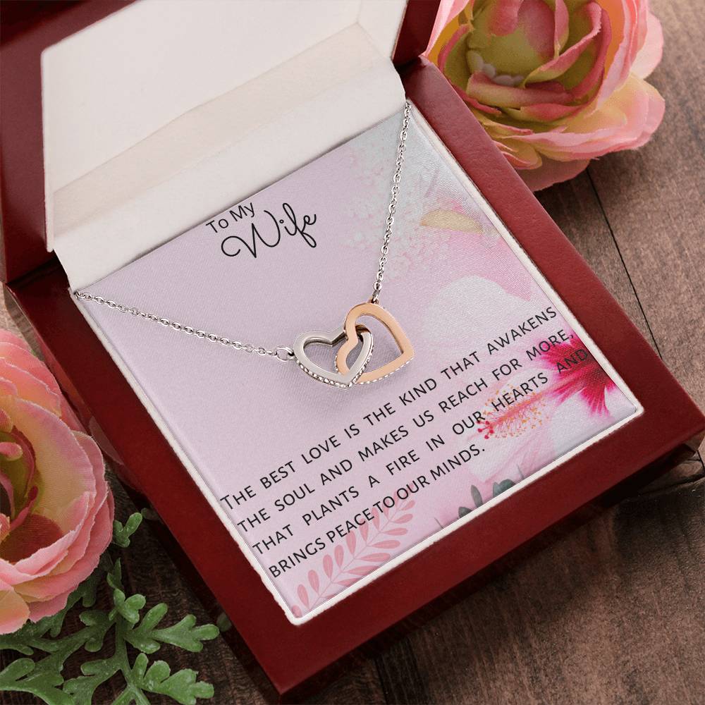 Interlock Hearts Necklace For Loving Wife Interlocking Hearts Necklace