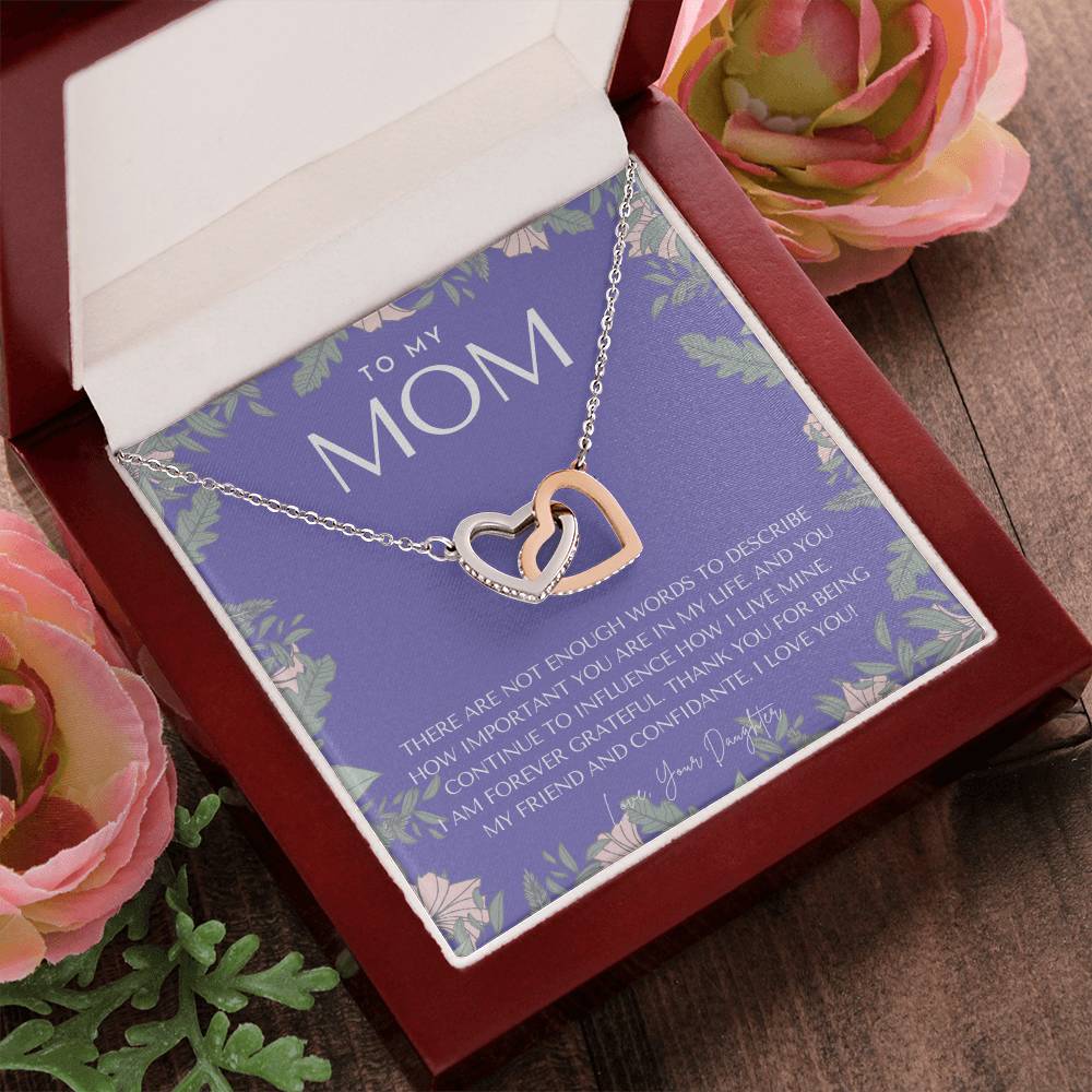 To My Mom Necklace Mom Gift Mother’S Day Gift Birthday Gift For Mom Gift From Daughter For Mom Necklace For Mom Gift For Mom Interlocking Hearts Necklace