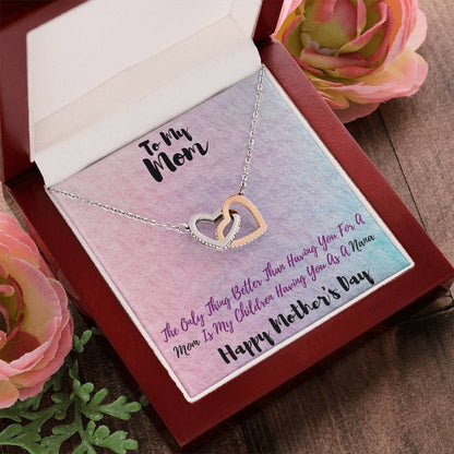 Happy Mothers Day Interlocking Hearts Interlocking Hearts Necklace